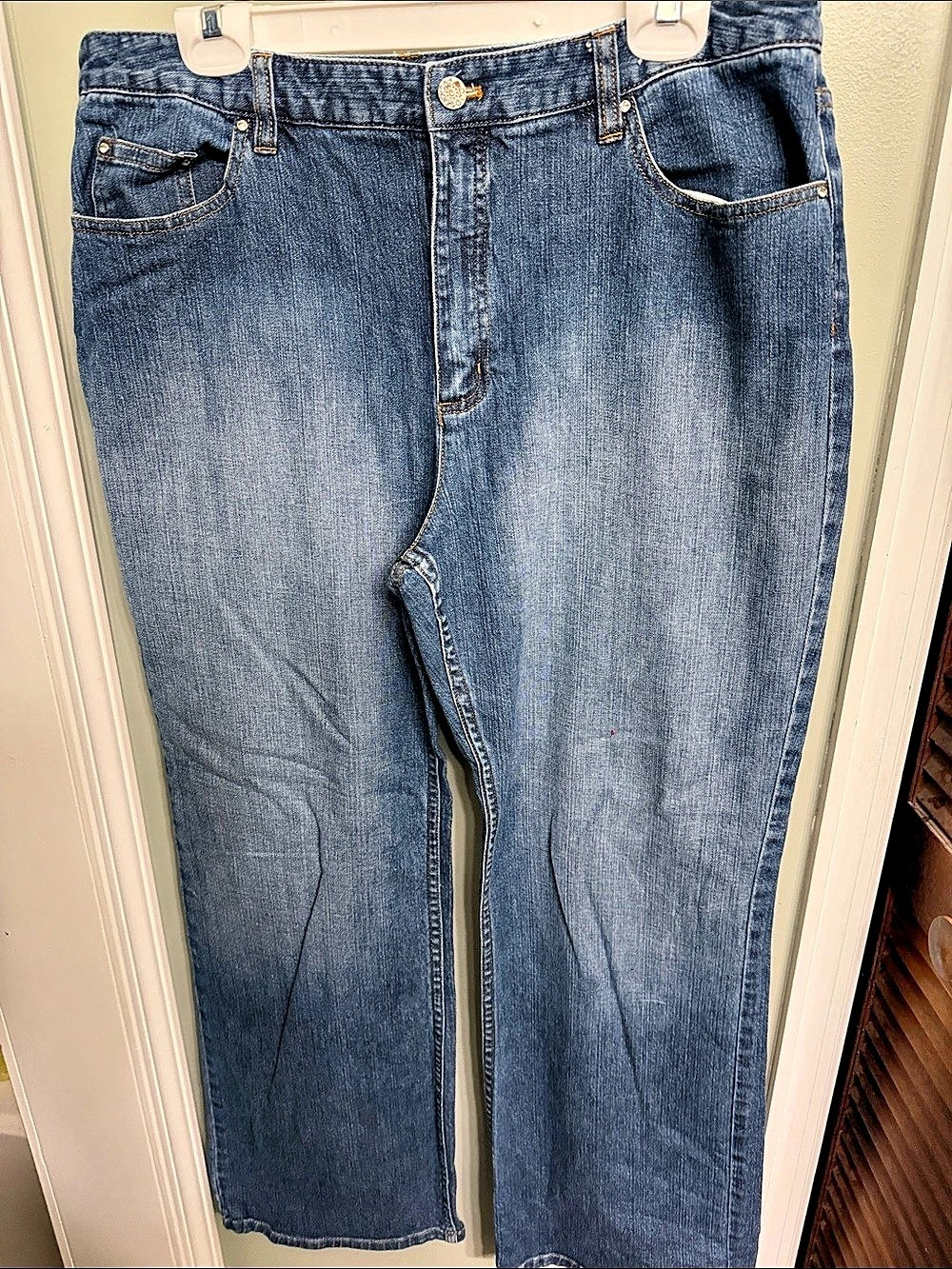 Vintage Talbots Stretch Straight Leg Jeans Blue Waist 16